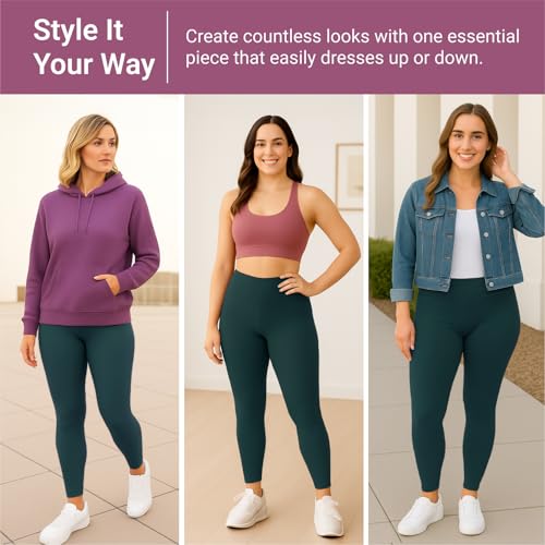 Image of SATINA High Waisted Leggings for Women - Comfortable and Stretchy in Versatile Sizes and Colors