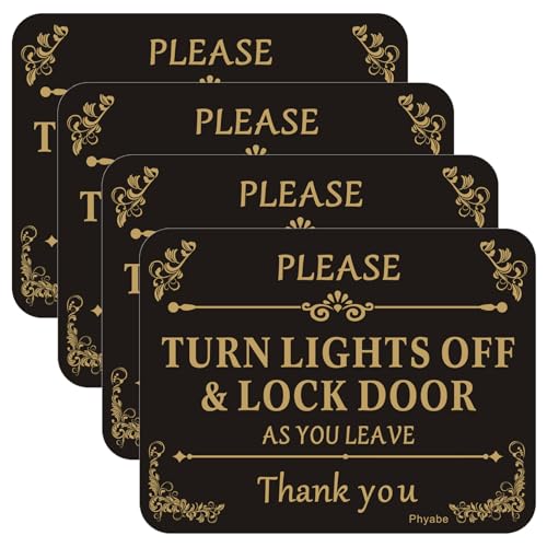Plaque de porte Turn Lights off pour sécuriser et économiser l'énergie au bureau