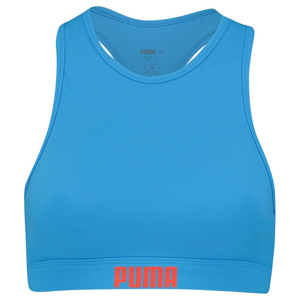 Puma Women's Blue Racerback Bikini Top in Size 10, Sports Direct