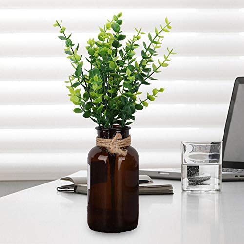 Junluck Plantas artificiais, plantas artificiais ao ar livre, decoração de casa, para escritório em