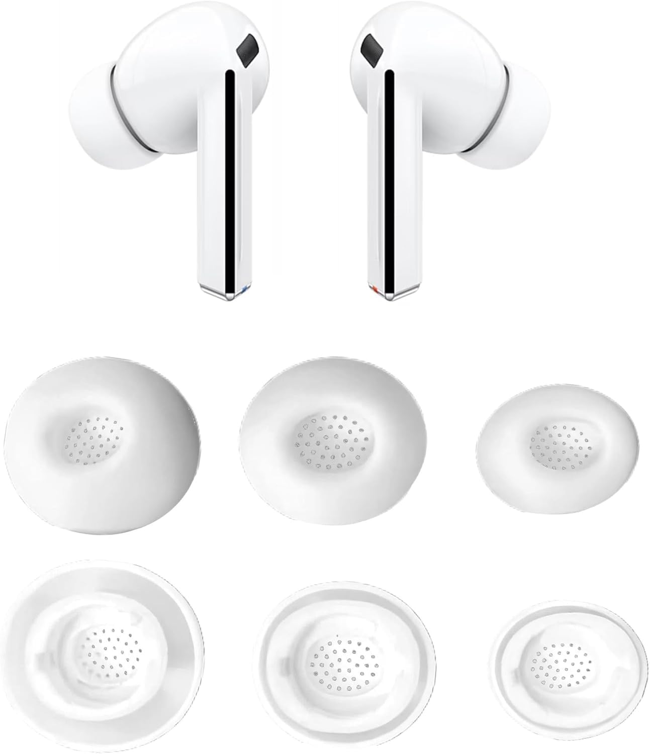 A-Pcas イヤーピース Galaxy Buds3 Pro用イヤーピース イヤーチップ シリコン製イヤホンキャップ Galaxy Buds 3 Pro用イヤホンカバー S/M/L 3サイズ3ペア ホワイト 913W3