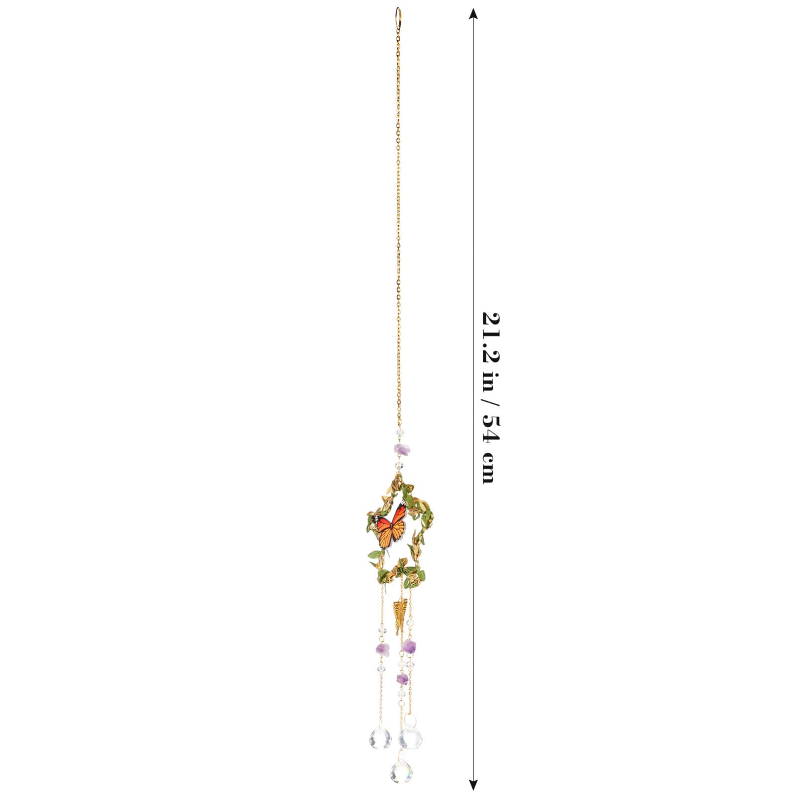 Cabilock 3st Schmetterlings-kristall-anhänger Hängendes Prisma Sonnenfänger Zum Aufhängen Mondwindspiele Suncatcher-Kristalle Hängende Prismen Fenster Sonnenfänger Regenbogenprisma Metall
