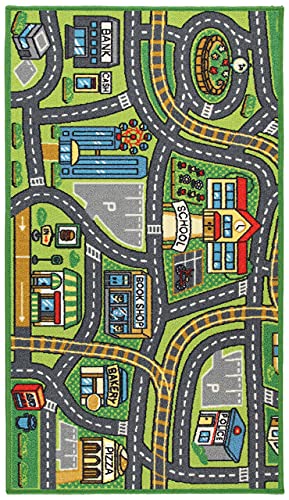 Alfombra infantil Tom & Jerry ciudad y tráfico de 190 x 133 cm