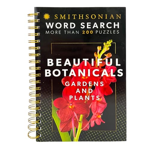 Smithsonian Word Search Gardens & Plants - Beautiful Botanicals Spiral-Bound Puzzle Multi-Level Word...