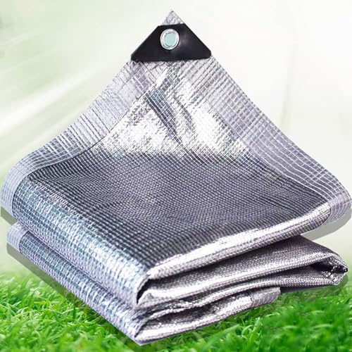 Schattiernetz 99% Aluminium, reflektierendes Aluminiumfolie, reflektierend, UV-beständig, Sonnenschutz, für Auto, Hund, Gewächshaus, Garten, Pergola