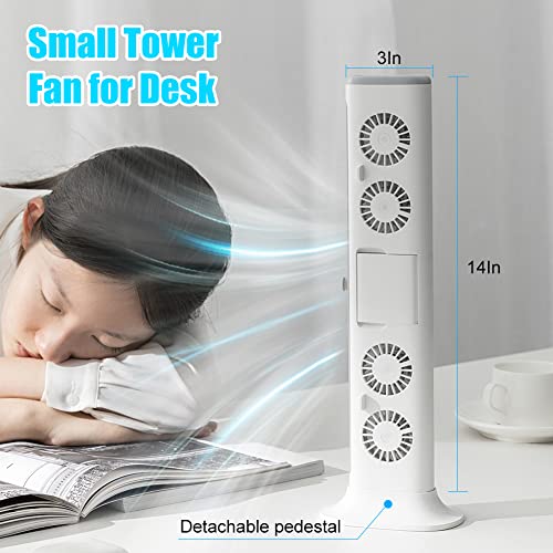 Image of Clip On Computer Fan, Bladeless Monitor Clip On Fan | Personal Cooling Fan for Office, Quiet USB Desk Fan Small Tower Fan for Desk, Suitable for Flat and Curved Monitor, Laptop