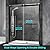 WOODBRIDGE Frameless Shower Door, 56"-60" Width, 76" Height, 3/8" (10 mm) Clear Tempered Glass with Shatter Retention Safety Design,2 Ways Opening & Double Sliding, Matte, SDD6076-MBL, Black Finish