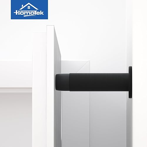 Miniatura 6 de HOMOTEK Paquete de 2 topes de puerta rígidos sólidos resistentes con punta de goma suave, protectores de pared de zinc fundido a presión de 2.8