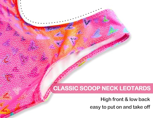 Image of Domusgo Toddler Leotard Gymnastics Long Sleeve, Sparkly Tumbling Dance Leotards for Baby Girls Kids Teens 2-14 Years