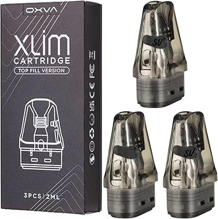 OXVA Xlim Pods V3 Pods for OXVA XLIM Pro Kit Xlim SE Xlim 2ml Cartridge Built in Mesh Coil for E-Cigarettes - 0.4/0.6/0.8/1.2ohm - 3 Pack - Top Fill (0.8ohm)