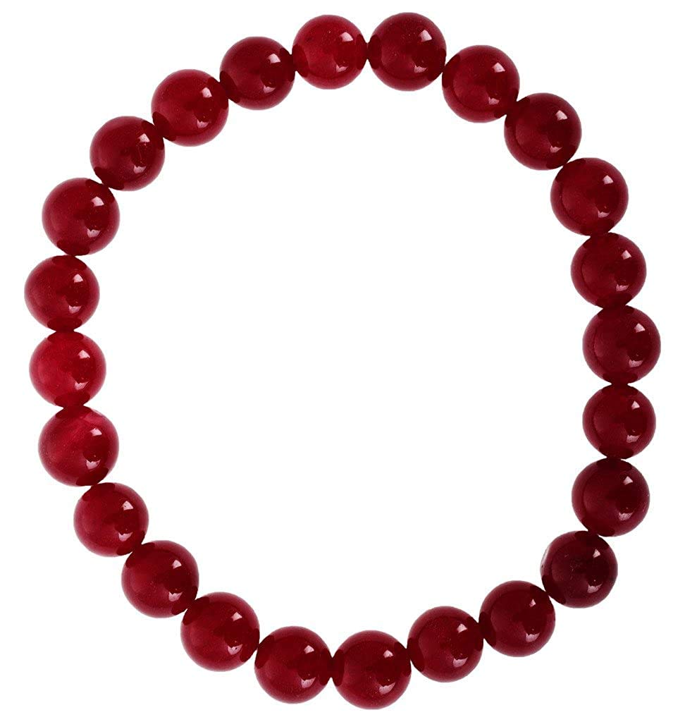 KESAR ZEMS Bracelet Hakik Agate Ruby Colour Stretchable Bracelet For Men and Women, Unisex Bracelet - 10 x 2 x 1 CM (B078TJ158P) Amazon Price History, Amazon Price Tracker