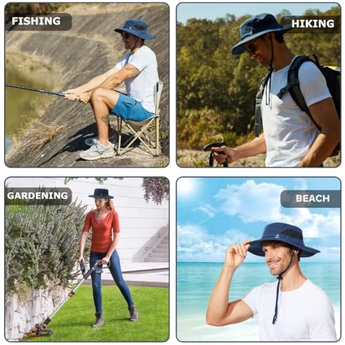 Image of Fishing Hat for Mens Sun Hat Wide Brim Bucket Hat SPF UV Protection XL XXL Large Size Big Head Hiking Beach Safari