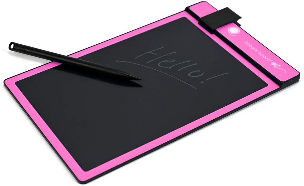 Boogie Board Basics Reusable Writing Pad-Includes 8.5 in LCD Writing Tablet, Instant Erase, Stylus Pen, Pink