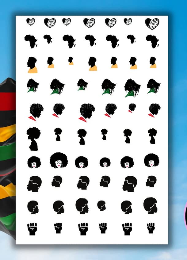 Black History Month African Nail Wraps Black Girl Magic