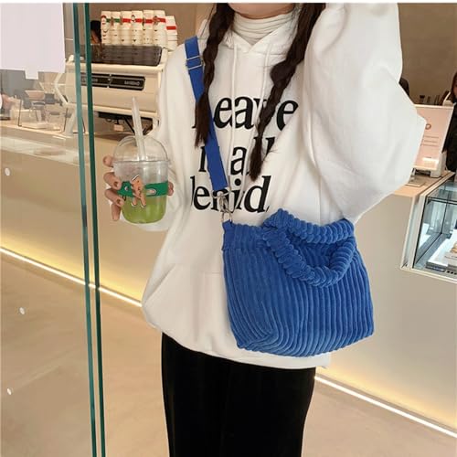Corduroy Tote Bag Casual Shoulder Handbag Cozy Winter Purse Women Casual Retro Minimalist Corduroy Crossbody Purse 20252
