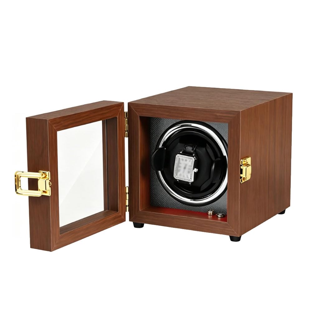 HGTRH Watch Winder, Watch Winders for Automatic Watches Watch Spinner 4 Watch Winder Watch Winder 4 Dual Watch Winder Black 1 Winding Station