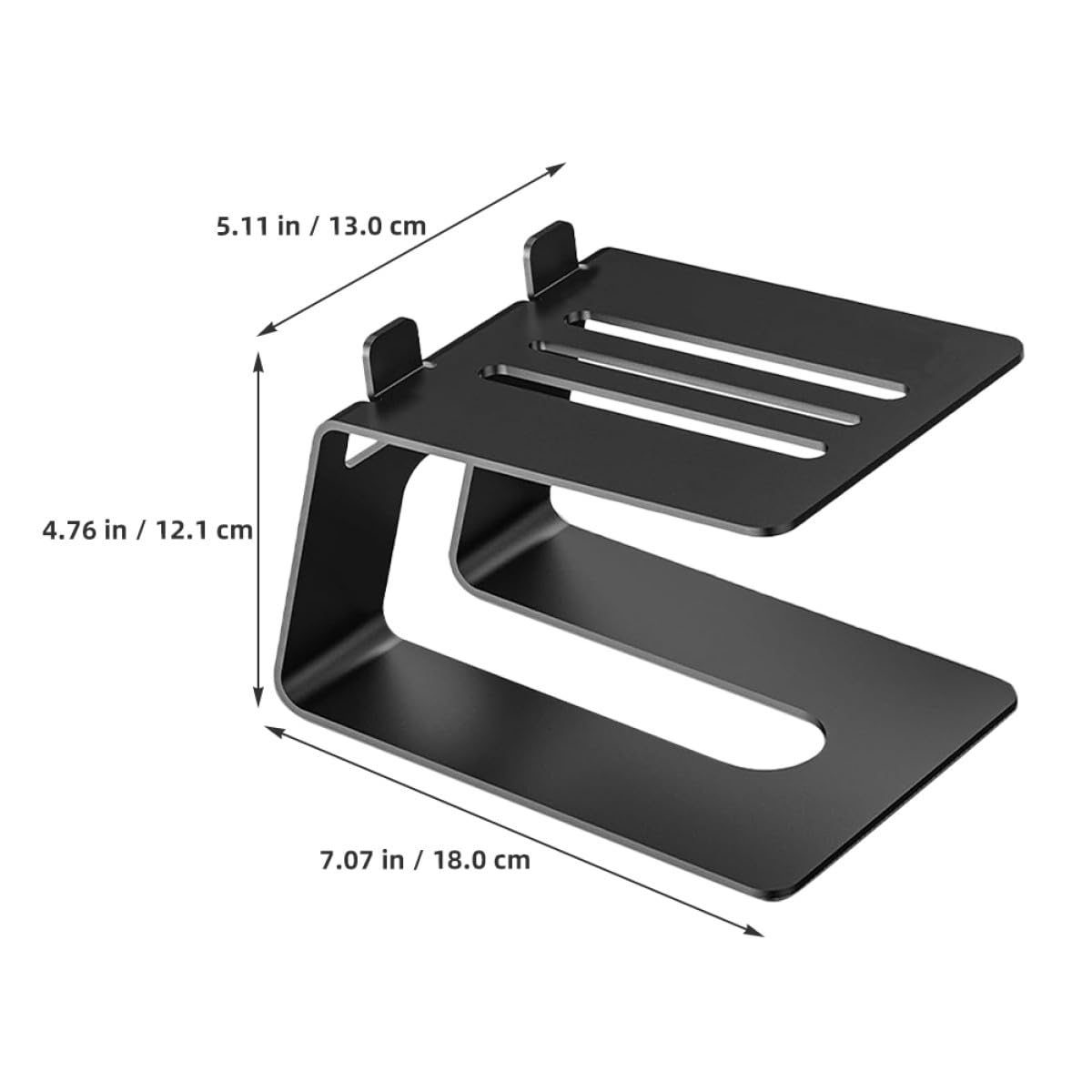 Veemoon Soporte Metálico para Altavoz de Escritorio Elevador Profesional Antivibración Diseño Artístico Calado Soporte para Altavoz Portátil Compatible Adecuado para Mejorar Sonido en