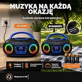 Denver DAB+ Boombox z radiem DAB+/FM, funkcją Bluetooth, niebieski