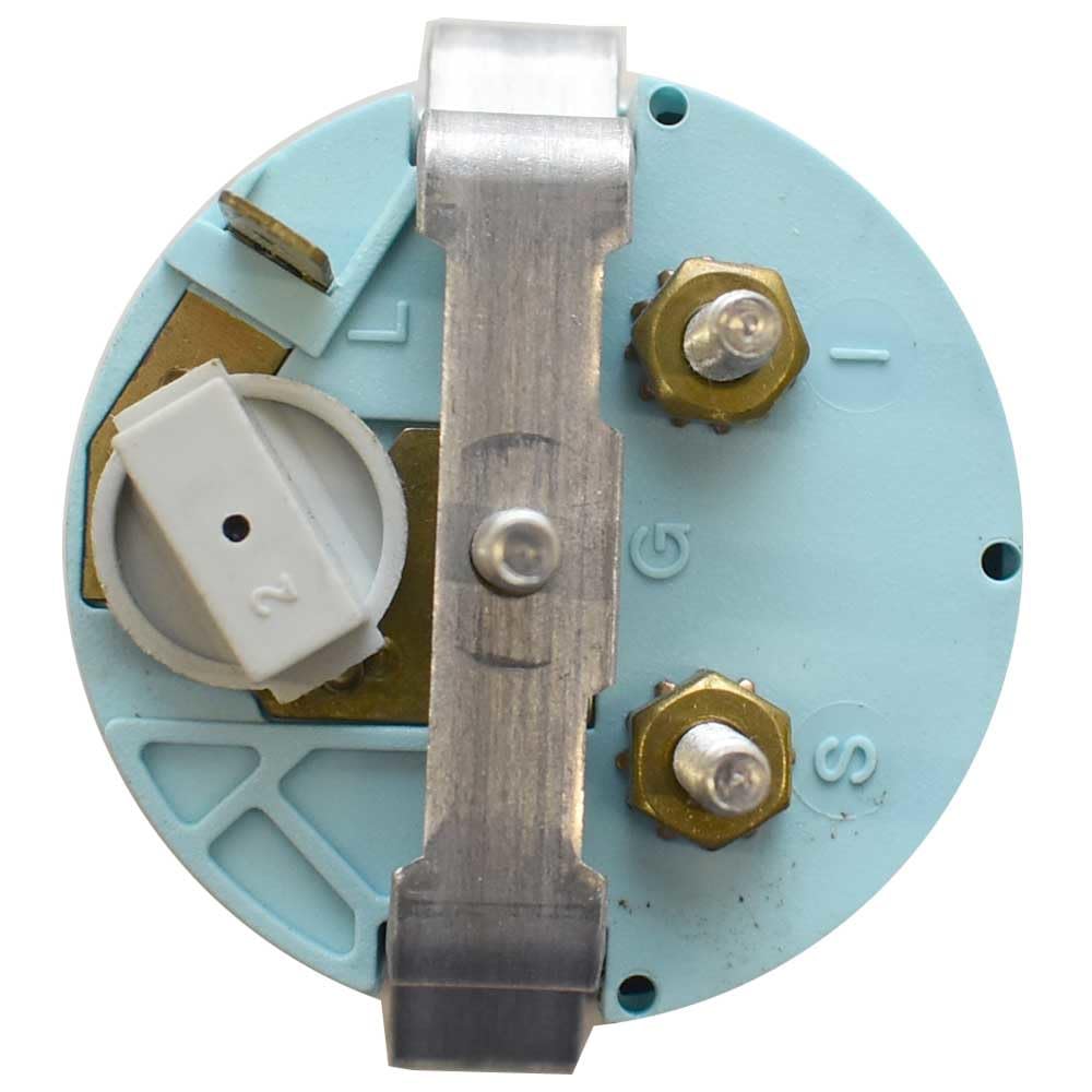 Teleflex Boat Trim Gauge 67365 | Sterling Silver Black Mercury 2 Inch