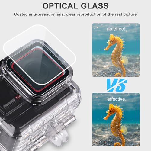 FitStill 60M/196FT wasserdichte Hülle für Insta 360 ace pro 2/ace pro, staubdichte und wasserdichte Schutzhülle, Unterwasser-Tauchgehäuse mit Ständerzubehör, geeignet für Insta 360 ace pro 2/ace pro