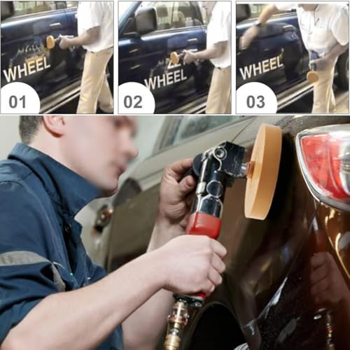 Hsthe Sea 2 Autolackreiniger mit Bohradapter zum effektiven Entfernen von klebrigen Klebstoffen, Grafiken, Nadelstreifen und Aufklebern von Autooberflächen, 88 mm/3,5 Zoll