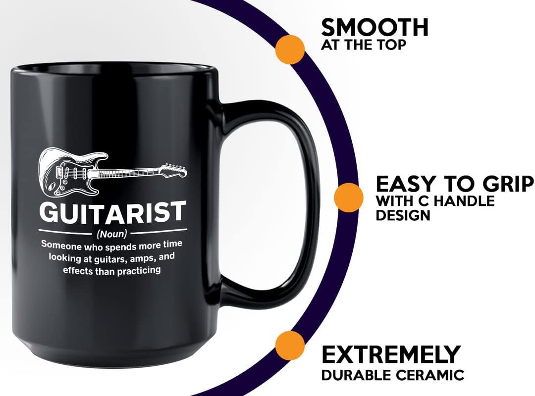 Guitarist Coffee Mug 15oz Black - Guitarist (n.) 1. The most popular member of any band. - musician guitar player electronic rock acoustic apparel gift