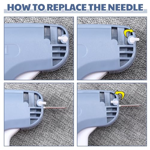 Image of Honoson 3 Pcs Tagging Gun Applicator with 15 Steel Needles,Blue | Clothing Tag Attacher for Boutique Consignment Retail, Label System for Price Tags Sales, Ergonomic Grip Wrist Strap