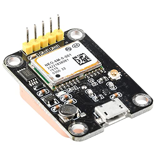 GPS Módulo Apm2.5, Neo-6M-0-001 Módulo de Control de Localización de Placa de Señal GPS Fuerte con Antena Pasiva Micro USB de Interfaz Ipx, para Seguimiento de Automóviles, Barcos, UAV