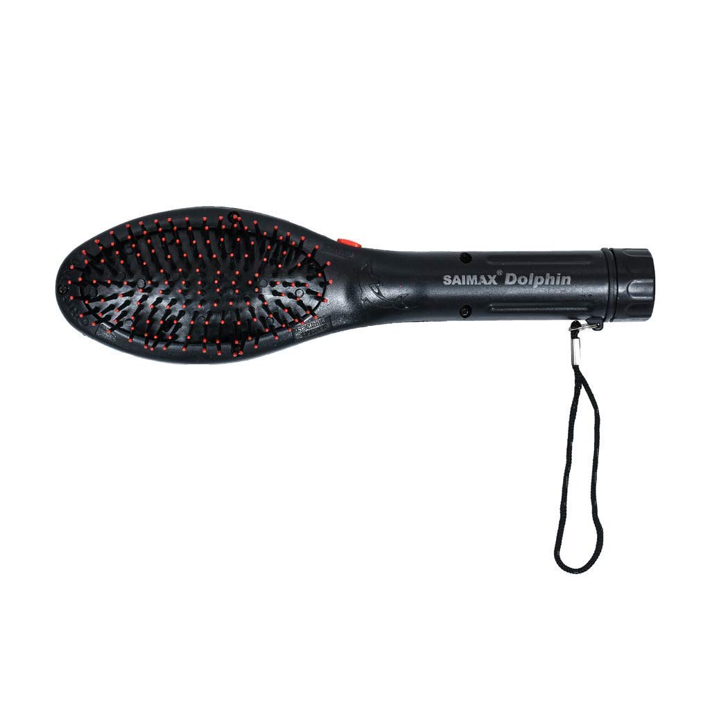 4beauty Therapy Battery Powered comb Dolphin Vibrating Hair Brush Massager for Carpal Tunnel (Black)-image-11