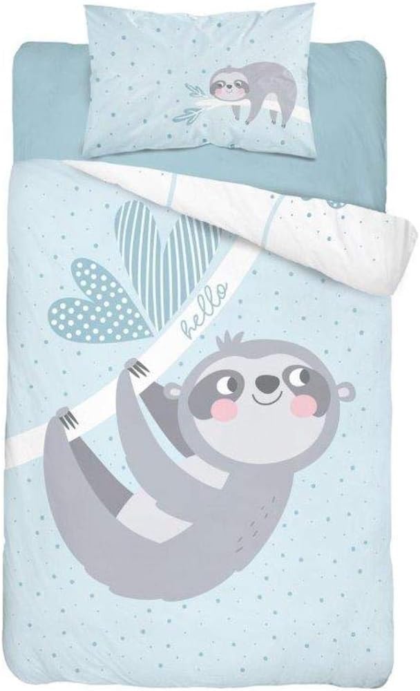 Parure De Lit Bebe 2 Pieces 100 Coton Rose Motif Paresseux Dimensions 100 X 135 Cm Certifie Oko Tex Standard 100 40 X 60 Cm Parures De Lits Bebe Et Puericulture Centroarco Com