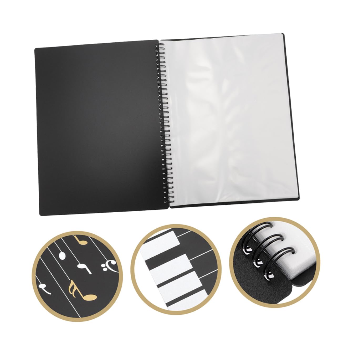 Sosoport Document Folder A4 Size Transparent Insert Bag Music Sheet Folder File Organizer