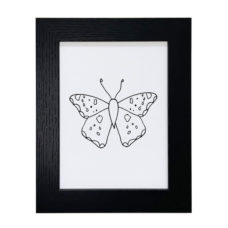 Aryllis 6x4 Photo Frame, Black, Manufactured in the UK, Freestanding Picture Frame Fitted with Real Glass - *Choice of Colour & Size*