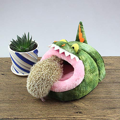 Myidea Warm Guinea Pigs Bed,Hedgehog Winter Nest,Rat Chinchillas & Small Pet Animals Bed/Cube/House, Habitat, Lightweight, Durable, Portable, Cushion Big Mat (Small Pet - L, 9.Crocodile) #TOP4