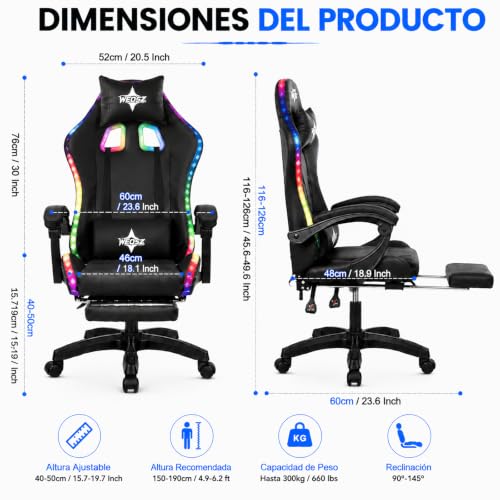 Lista de Silla gamer con luces comprados en linea. 25 Lista de Silla gamer con luces comprados en linea. 24