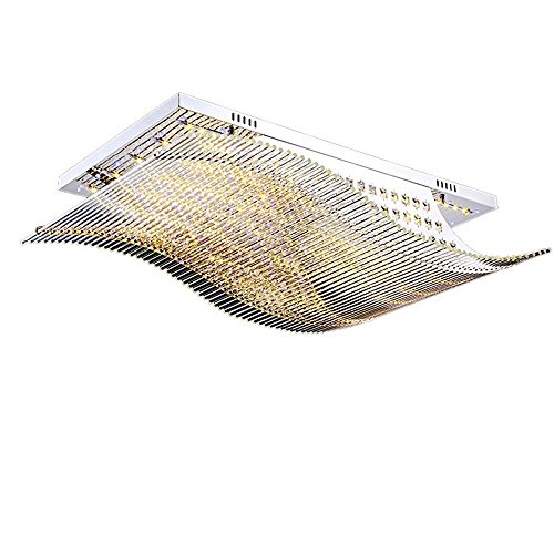Preisvergleich Produktbild K9 Kristall Rechteck Wohnzimmer Deckenleuchte, LED Moderne Luxus Kreative Deckenleuchte, Schlafzimmer, Studie, Hotel