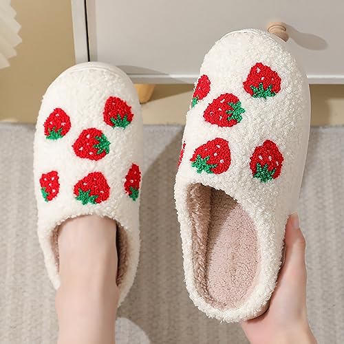 Cute Cat Slippers Strawberry Cherry Mushroom Slippers Evil Eye Blue Eye Slippers Smile Face Women's Men's Household Shoes Memory Foam Fluffy Couple Slippers Cloud Slip On Slippers2