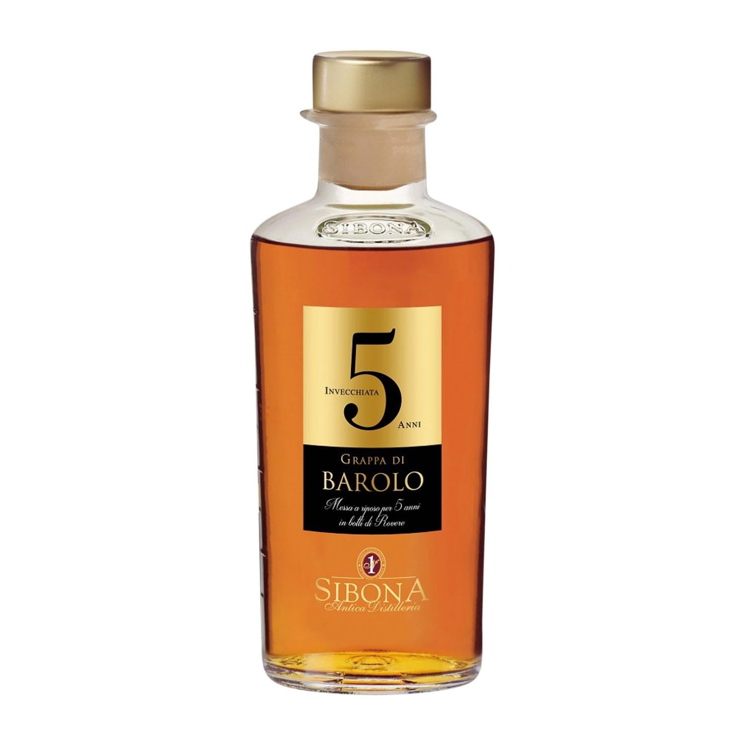 Grappa Sibona Invecchiata Nebbiolo Barolo 5 Años Botella Medium 50 cl