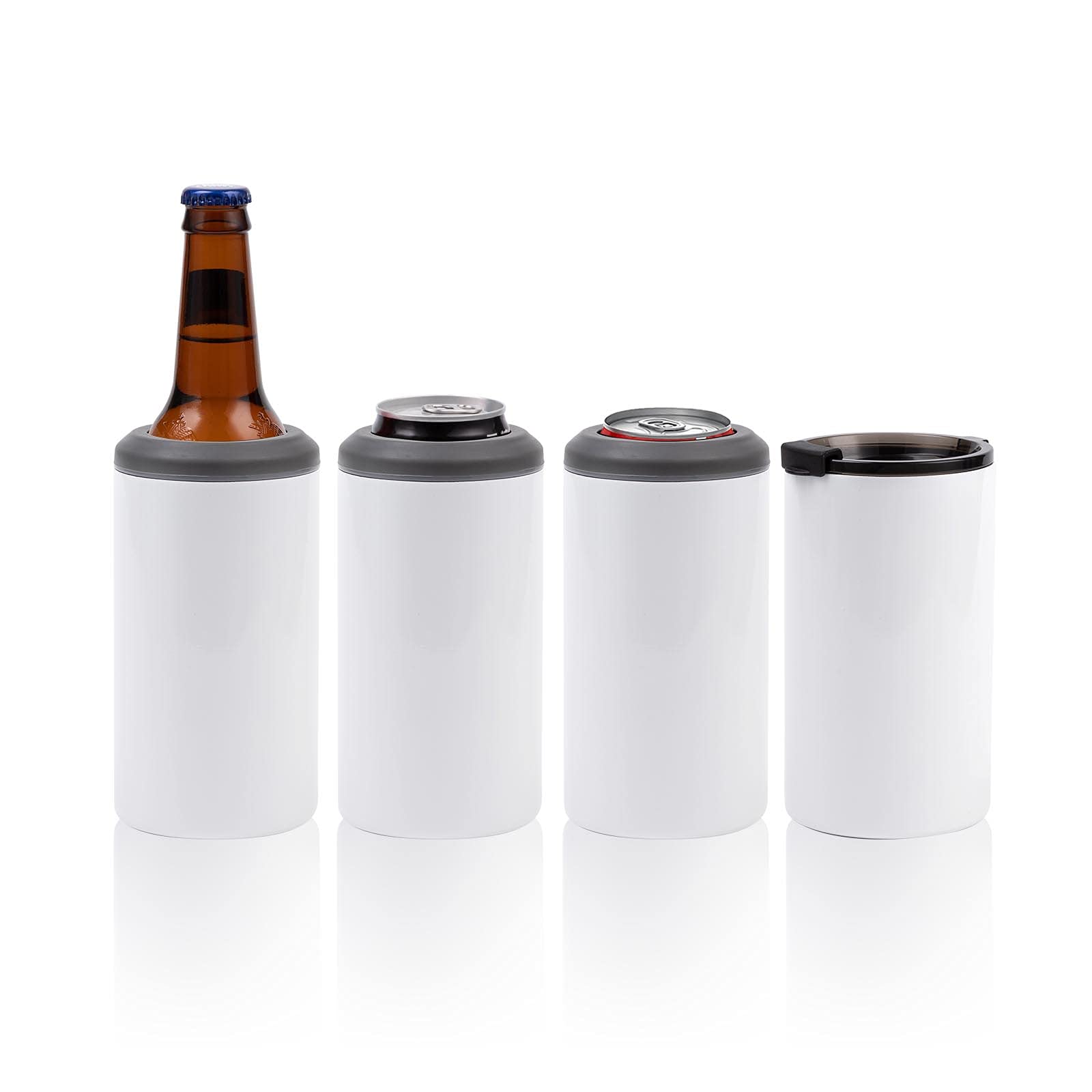 Buy PYD Life 4IN1 Sublimation Blanks 12 OZ Can Insulator White