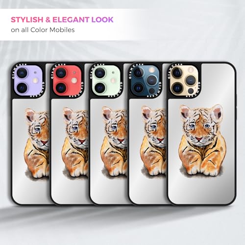 Coque miroir iPhone 12 Pro contre les chocs avec imprimé tigre