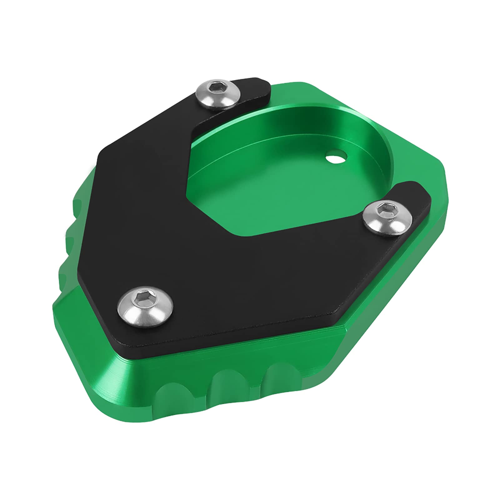 BAIONE Worldmotop Motorcycle Extension Kickstand Pad Enlarger Side Stand Plate Compatible with Kawasaki Ninja 400 Z400 2018-2022 (green)