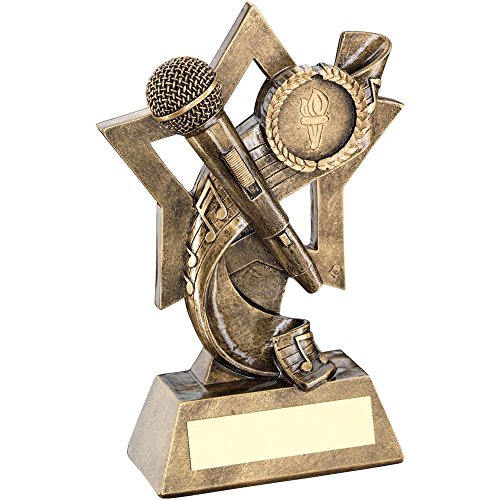 Lapal Dimension Trophée de fond en forme d'étoile BRZ/doré – (centre de 2,5 cm) 14,6 cm