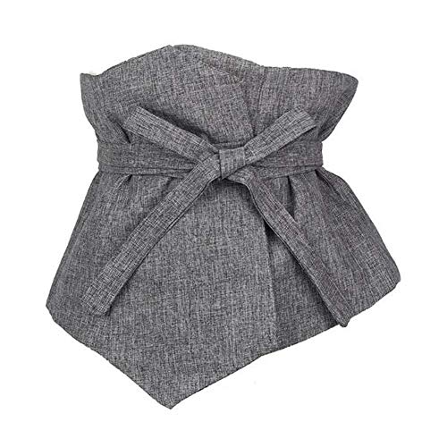 DRAGON SONIC Women's Super Wide Belt Bow Decoration Wide Strap Girdle,Lattice One Size2