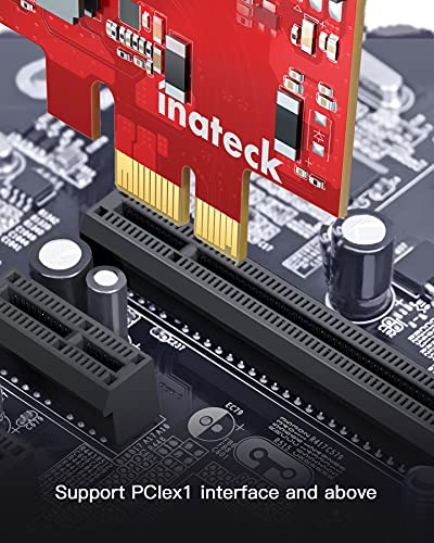 image for Inateck PCIe to USB 3.2 Gen 2 Extension Card with 5 Ports 8 Gbps Bandw