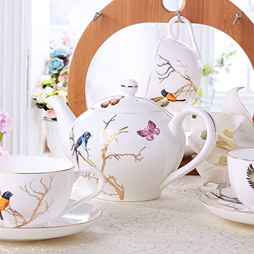 LI SHI XIANG SHOP Bone china coffee cup household ceramic afternoon tea set
