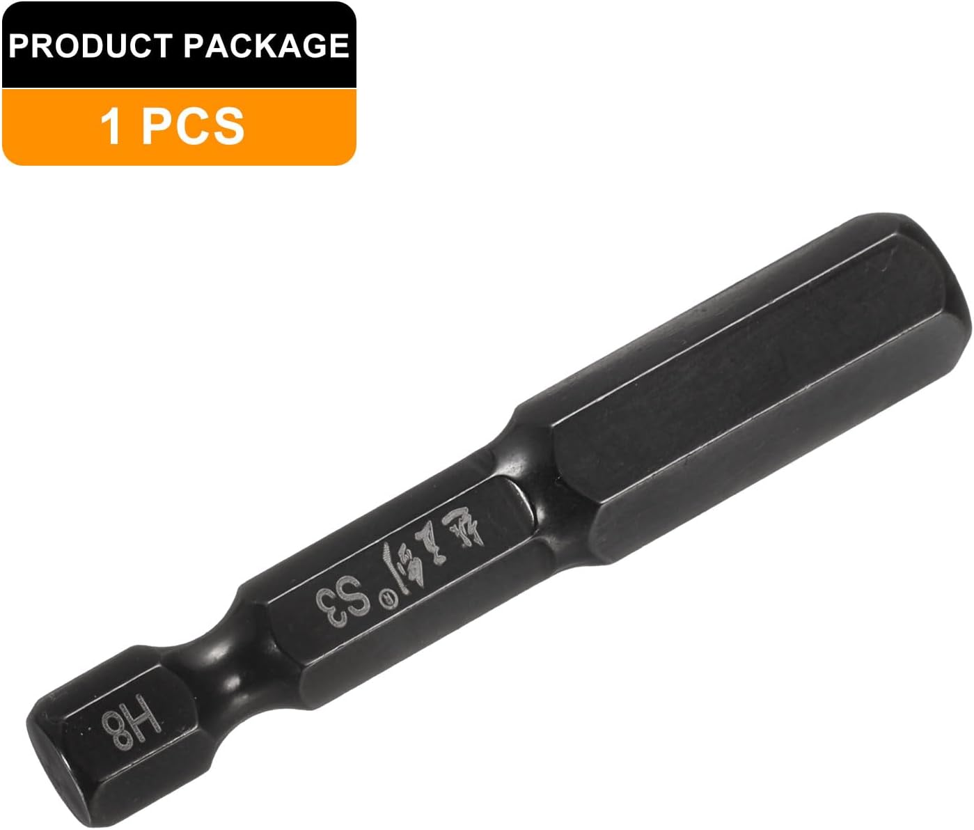 HARFINGTON Hex Head Wrench Drill Bit 8mm(H8) Metric 1/4" Hex Shank 2"(50mm) Length S3 Steel Magnetic Impact Drivers Screwdriver Bit Industrial Grade Hexagon Electric Drill Bits
