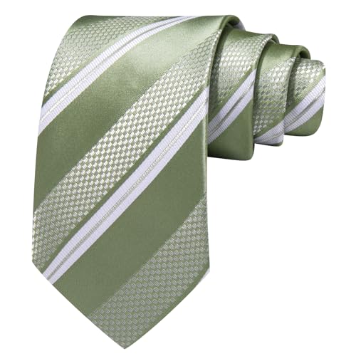 Image of Barry.Wang Mens Tie Set Plaid Check Neckties Formal Business Wedding Luxury Pocket Square Cufflinks