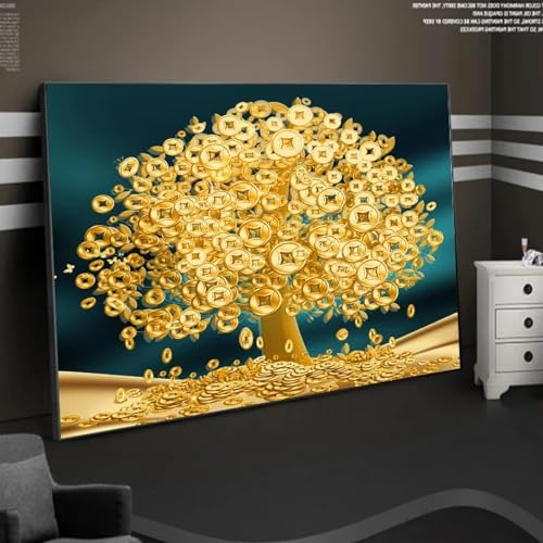 Affiches d'arbre doré et impression sur toile KEBIA haut de gamme
