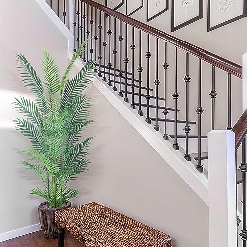Image of HAIHONG 6FT Artificial Palm Tree,Faux Areca Palm Plant with Real Touch Leaves and Adjustable Branches,Fake Tropical Palm Tree for Home Office Indoor Outdoor Modern Decoration