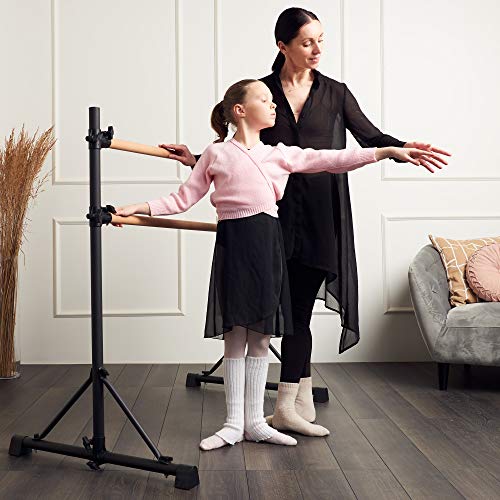 Victorem Portable Ballet Barre For Home - 4 Ft. Ballet Bar For Ballet, Dancing Or Stretching, Ballet Barres For Adults - Bonus Resistance Band Included #TOP4