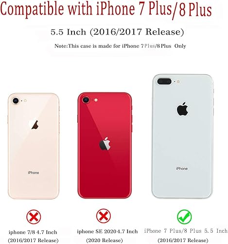 Miniatura 2 de K TOMOTO Funda compatible con iPhone 8 Plus/iPhone 7 Plus (5.5 pulgadas), [protección contra caídas] [antiarañazos] Funda de silicona líquida a